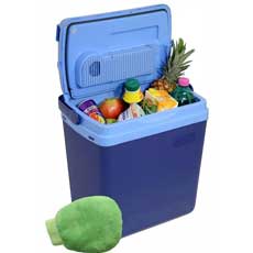 Cool box 25L BLUE 230/12V hőmérsékletkijelzővel
