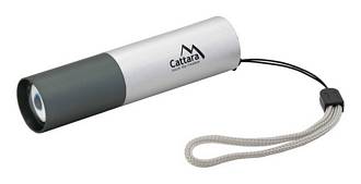 Zseblámpa LED 120lm ZOOM újratölthető SILVER