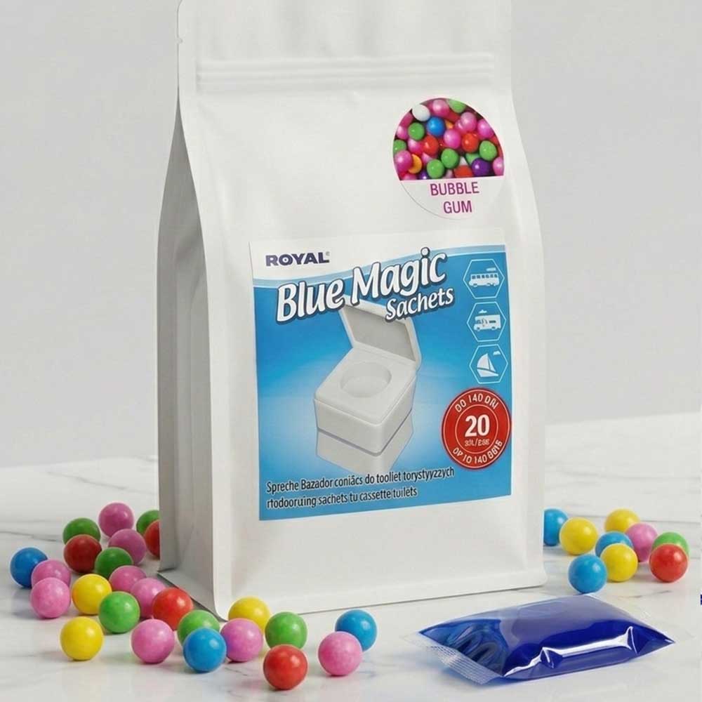 Royal Blue Magic Sachets Bubble Gum– Rágógumi illatú tasakos wc lebontószer