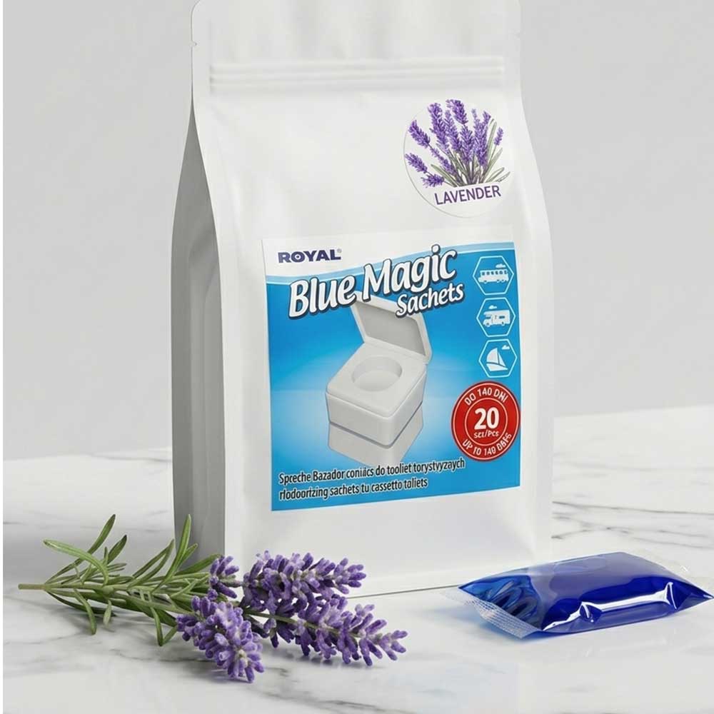 Royal Blue Magic Sachets Lavender - Levendula illatú tasakos wc lebontószer