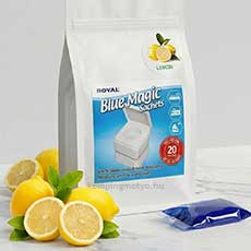 Royal Blue Magic Sachets citromos illatú tasakos wc lebontószer doypack